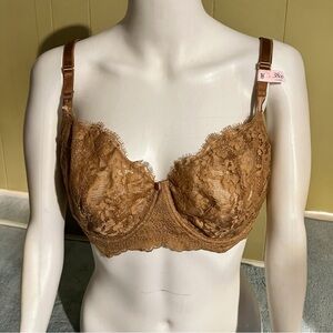 Victoria's Secret Dream Angels Bra Lace Underwire Push up without Padding Brown